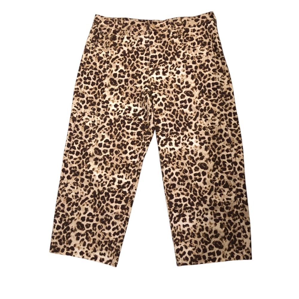 Kut from the Kloth Leopard Print High-Rise Wide-Leg Pants Size 16